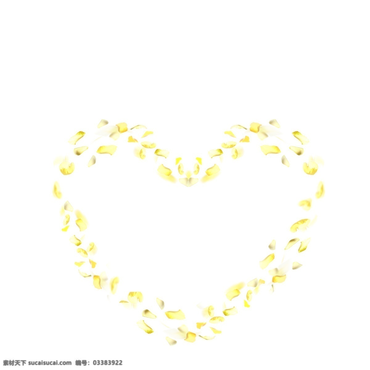 黄色花瓣心形 黄色 花瓣 心形