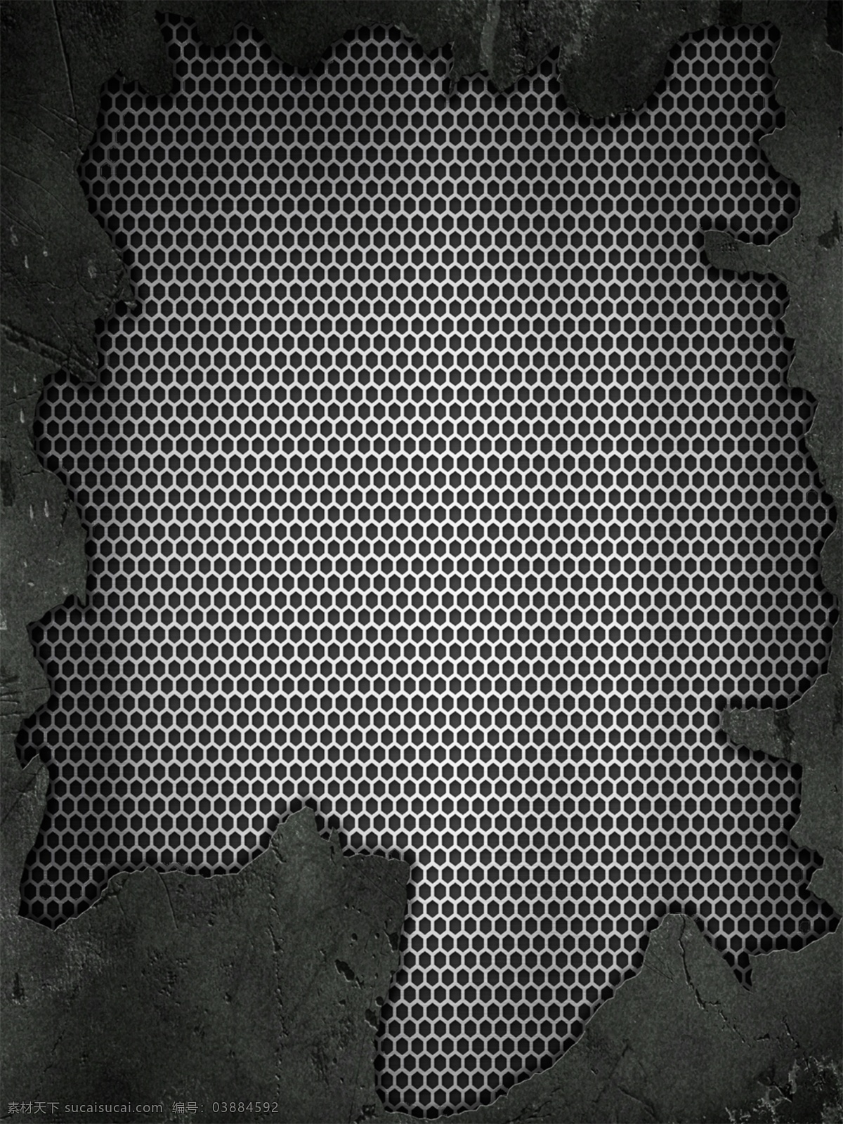 黑色 墙体 金属 网格 背景 蜂窝 金属网格