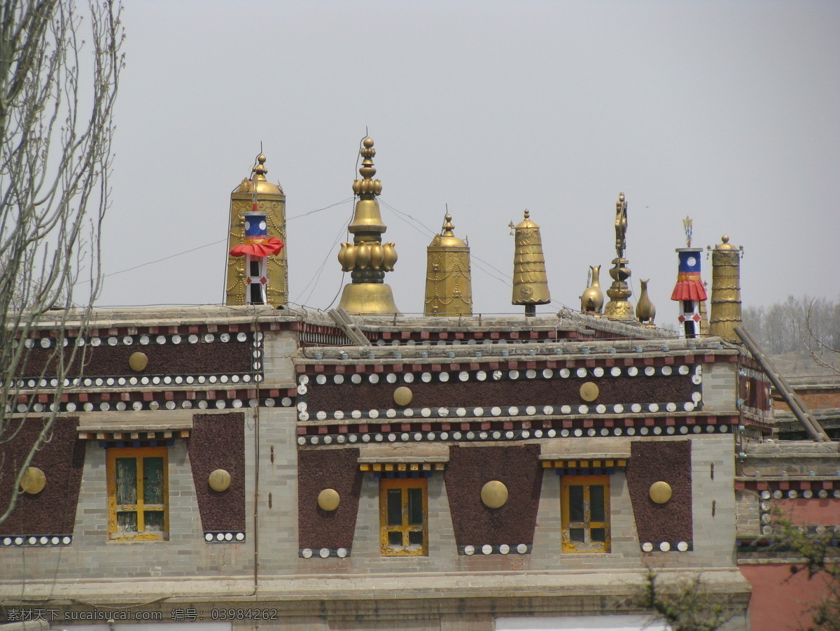 塔尔寺 文化艺术 宗教信仰 屋顶 装饰 藏族屋顶装饰 藏式建筑