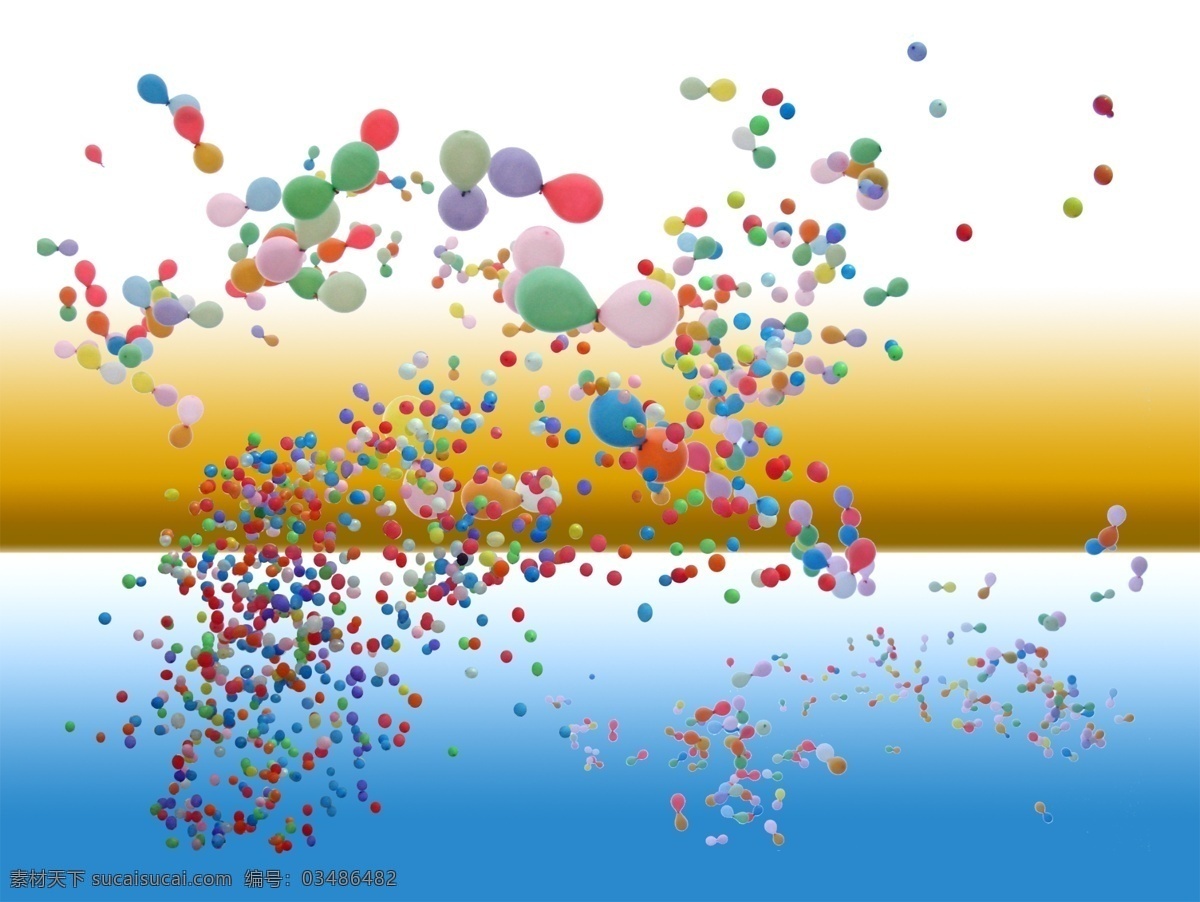 节日 气球 节日气球 好多气球 psd分层 白色
