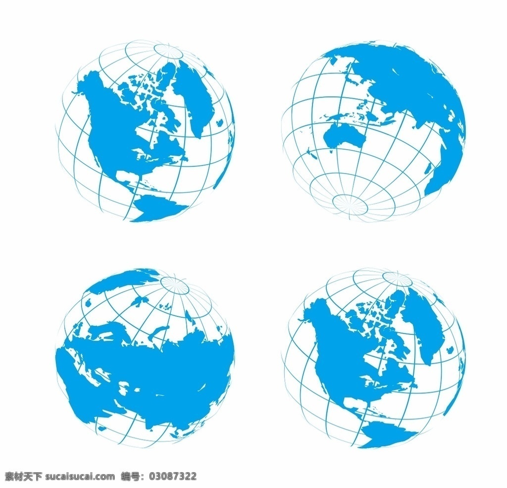 矢量地球 地球 地理 经纬 宇宙 星球 矢量素材 自然景观
