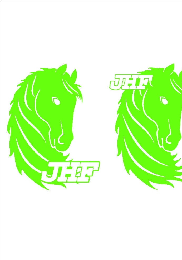 jhf 马头 标志 马 马年 骏马 标识标志图标 矢量
