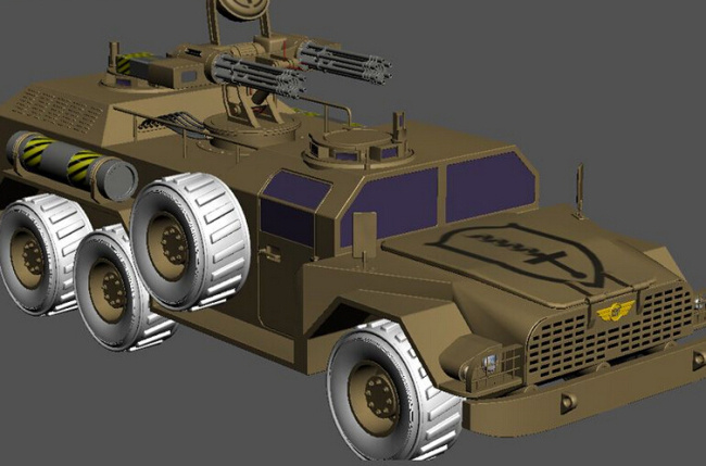 public 机枪 武 装车 3d模型素材 模型 武装车 游戏cg模型