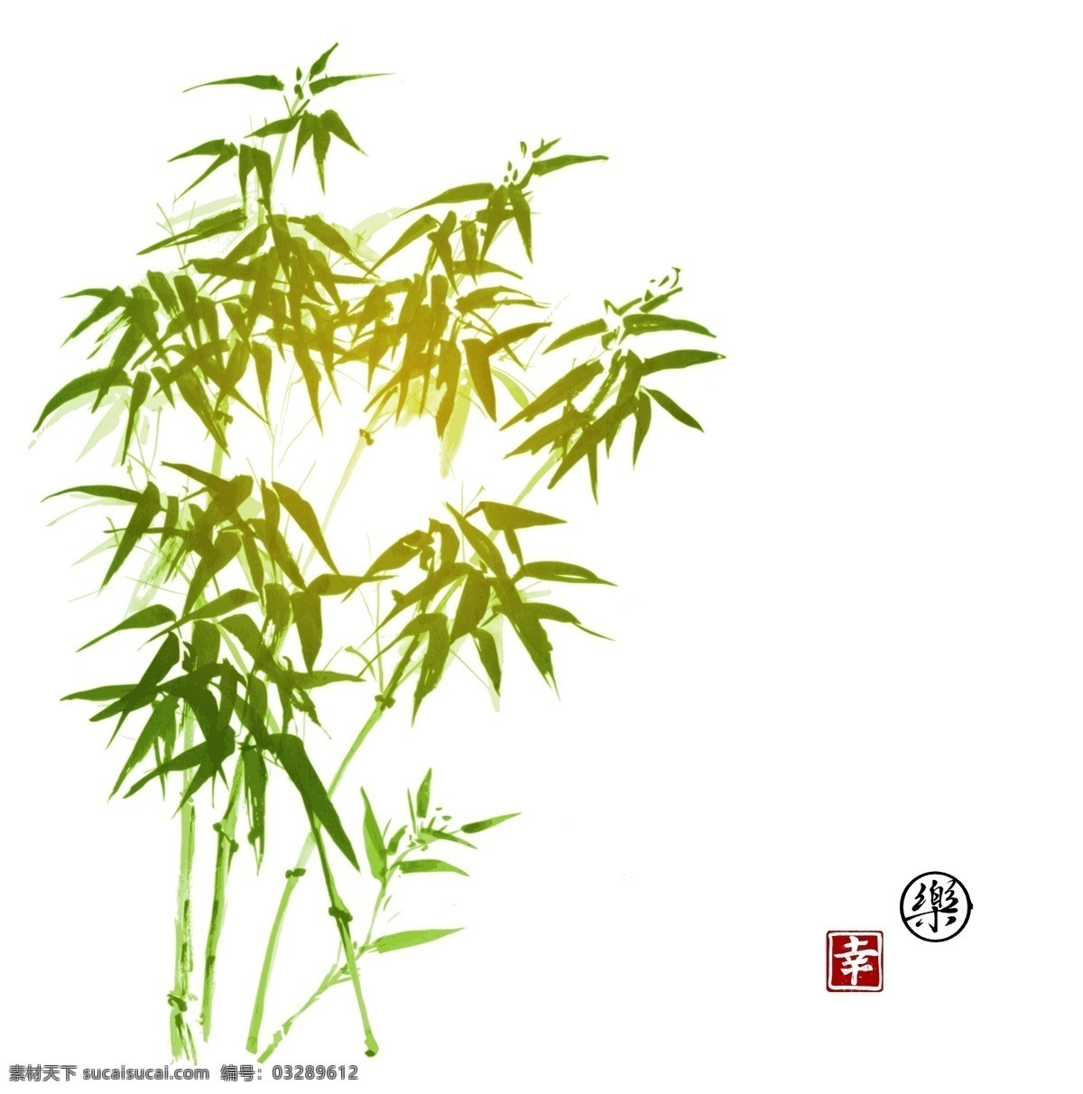 绿色的竹子 植物 翠绿 清新 竹子