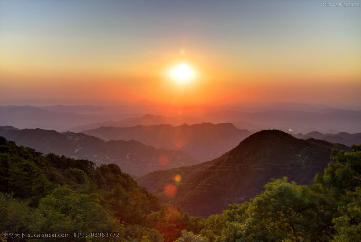 泰山日出 泰山 日出 爬泰山 山东 自然景观 山水风景
