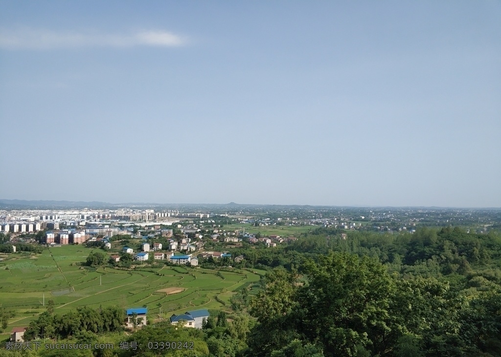 岳池全景图 岳池 鸟瞰 洞宾观 2019 摄影作品 自然景观 田园风光