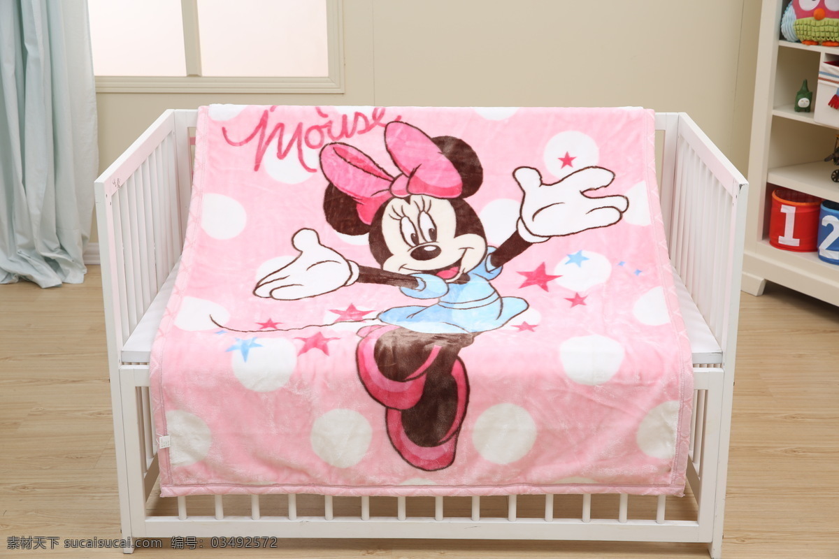 毛毯 婴儿毛毯 迪士尼 米奇 米妮 婴儿床 背景 儿童房 婴儿用品 生活百科 生活素材