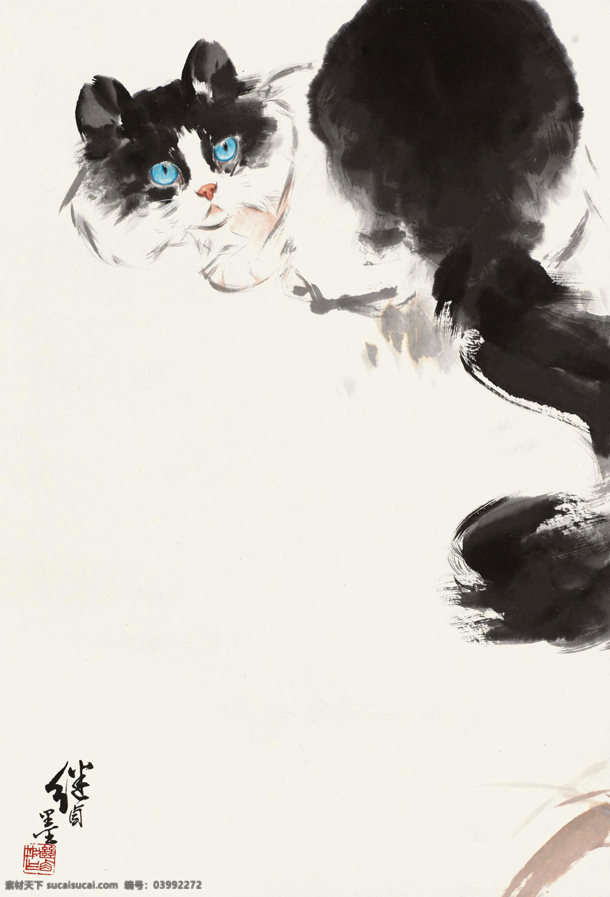 小猫 国画 绘画书法 猫咪 水墨画 文化艺术 中国画 小猫设计素材 小猫模板下载 刘继卣