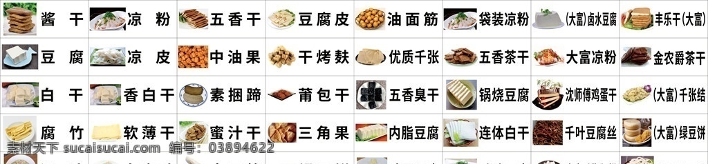 豆制品品名 豆制品名称 豆制品 品名 超市品名 展板模板