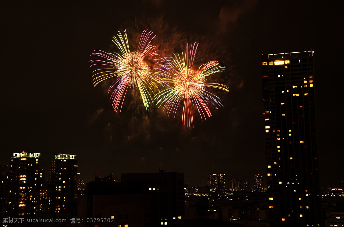 夜空 中 绽放 烟花 礼花 烟火 礼炮 炫丽夜空 节日庆典 生活百科