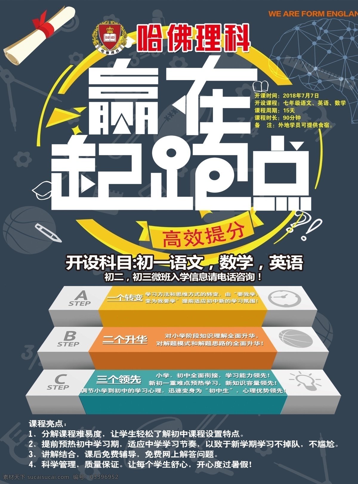 小升初宣传单 课后班宣传单 辅导班宣传单 宣传单 小升初dm单 衔接班宣传单 赢在起跑点 分层