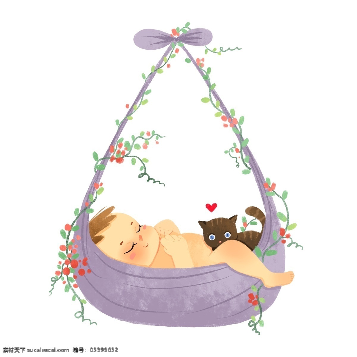小宝宝 摇篮 睡觉 婴儿 宝贝 小朋友 baby 小猫咪 可爱 卡通 花草 小清新 人物 香甜 陪伴 动物 宠物 爱心