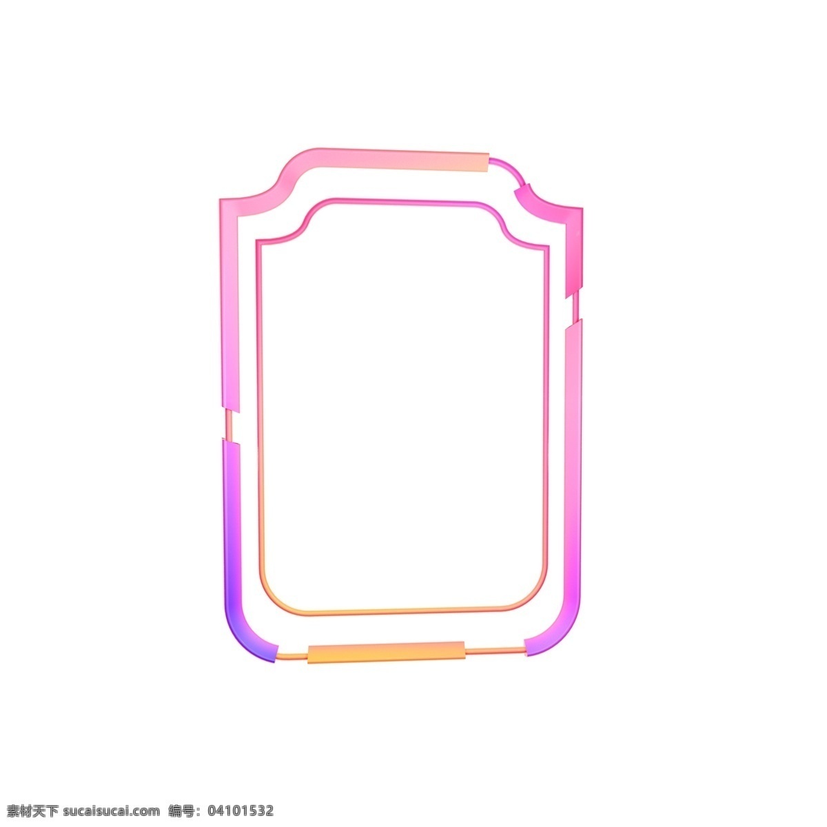 桃 粉色 立体 创意 边框 暖色 几何 c4d 海报边框 创意简约边框 个性边框 桃粉色 双边框 立体创意 立体粉色