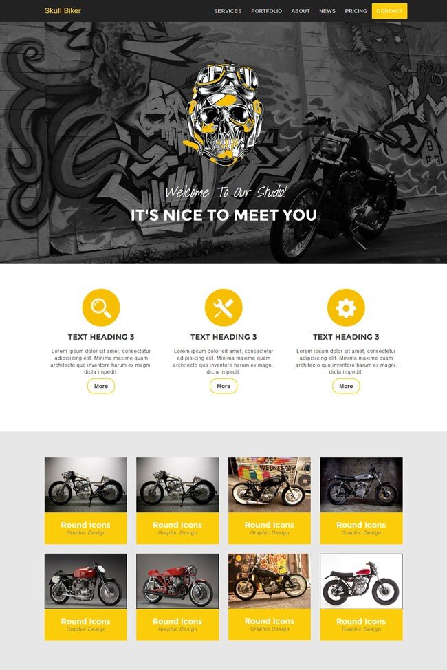 摩托车 俱乐部 网页素材 赛车 资讯 网页设计 html 大气 酷炫 htmljs 白色