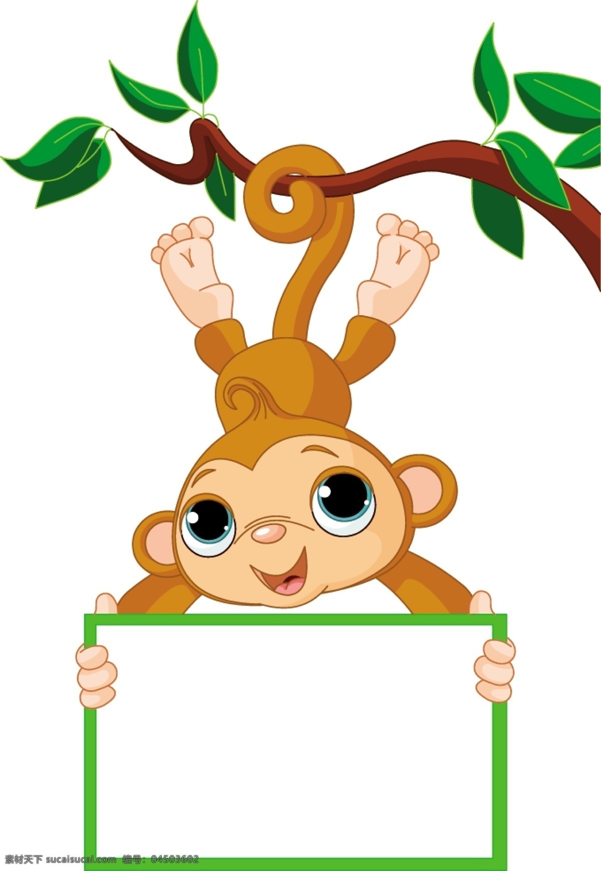 猴子 卡通 图像 矢量 动画 动物 可爱 颠倒 矢量图 矢量人物
