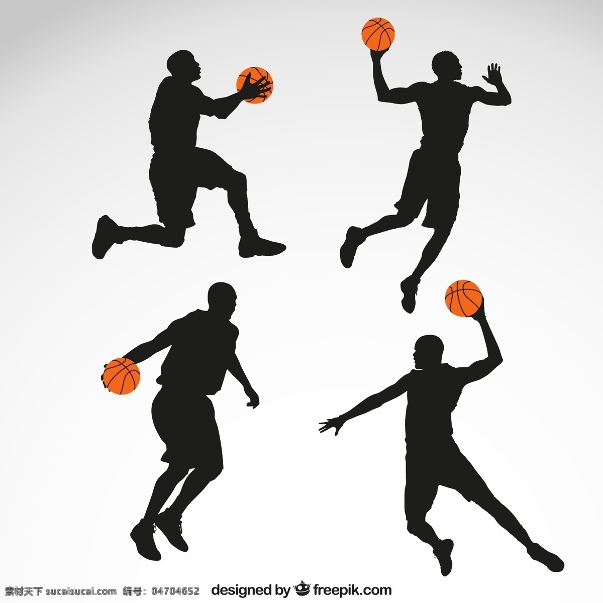 篮球 男子 剪影 矢量图 运动 人物 运动员