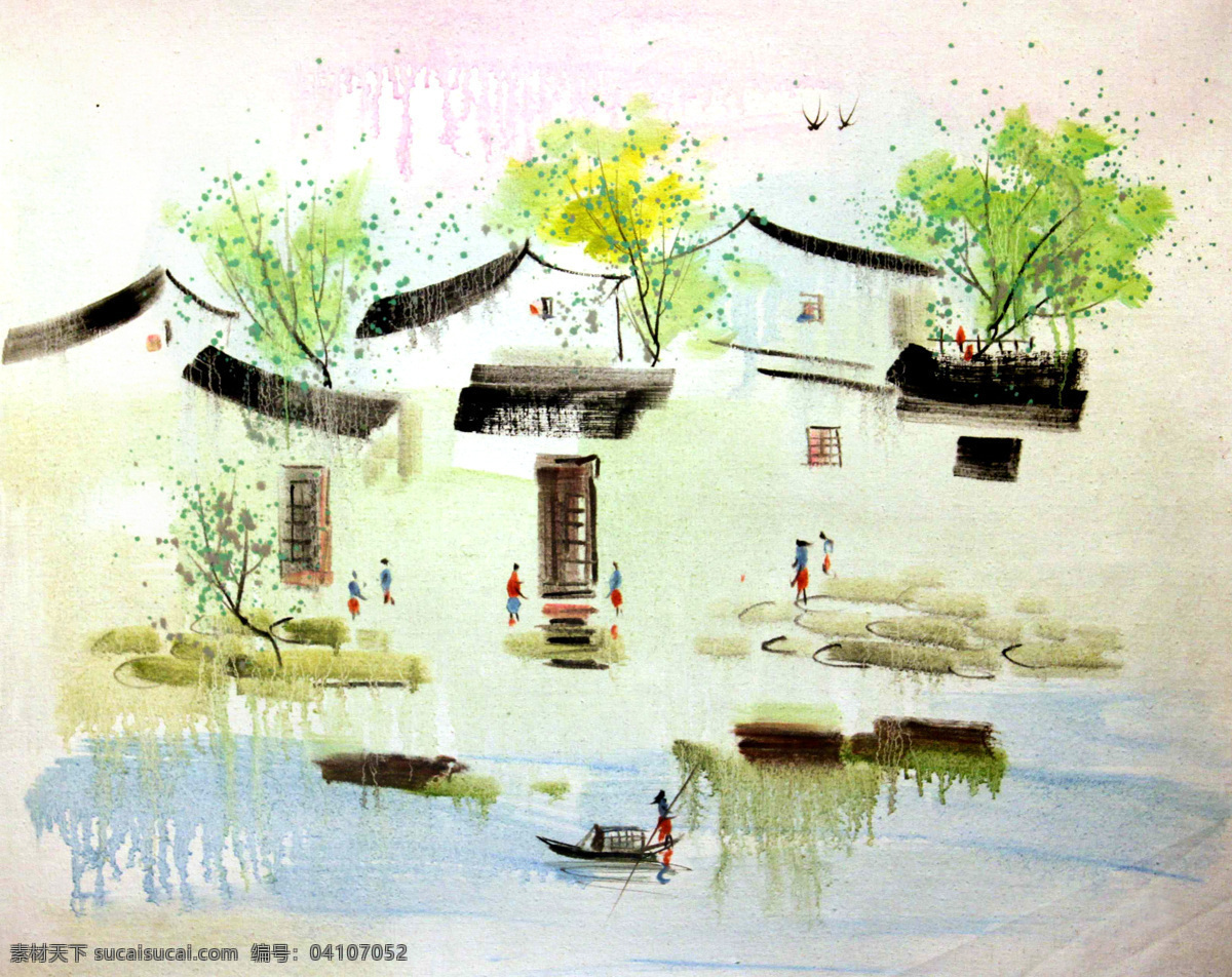 船只 风景画 河流 绘画书法 美术 民居 人物 江南 春 模板下载 江南春 油画 水乡 燕子 树木 油画艺术 油画作品56 文化艺术 家居装饰素材