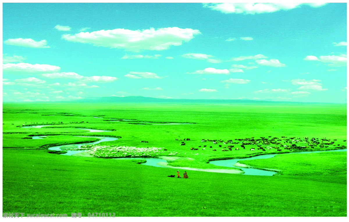 内蒙古锡林河 锡林河 草原 自然风景 自然景观