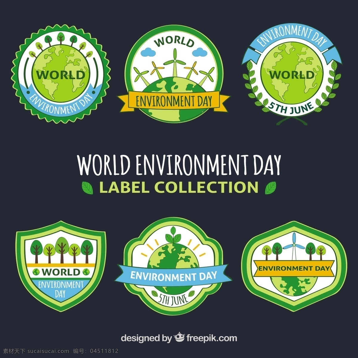 世界环境日 标签 带 丝带 收集 绿色 世界 地球 生态 能源 有机 再循环 自然 环境 行星 发展 回收 世界地球 地面 绿色能源