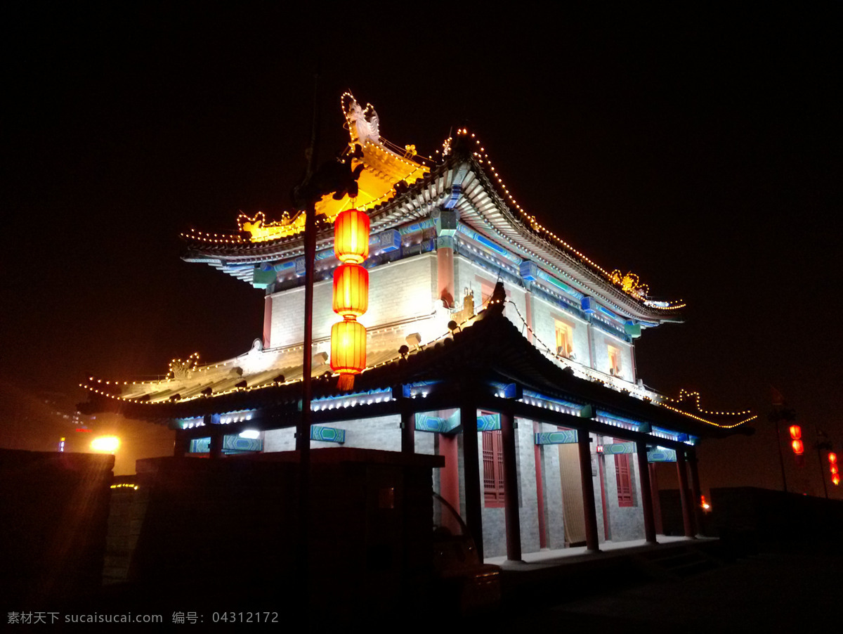 西安城墙夜景 西安 城墙 夜景 陕西 旅游 国内旅游 旅游摄影 黑色