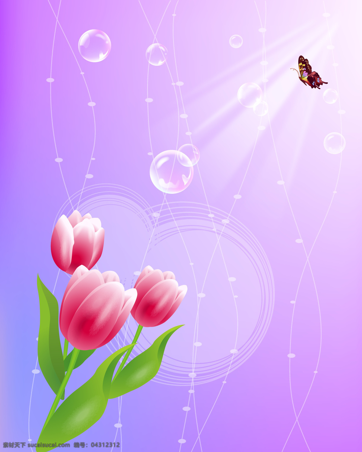 紫色 梦幻 花朵 漂亮 移门 图 移门图