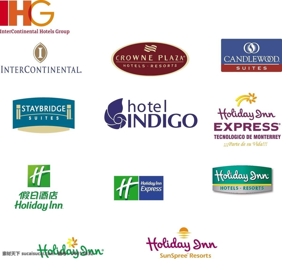 ihg 洲际 酒店 集团 intercontinental cp crowne plaza holiday inn indigo staybridge hotel resorts 假日酒店 洲际集团 皇冠假日酒店 智选假日酒店 行业 logo 公共标识标志 标识标志图标 矢量