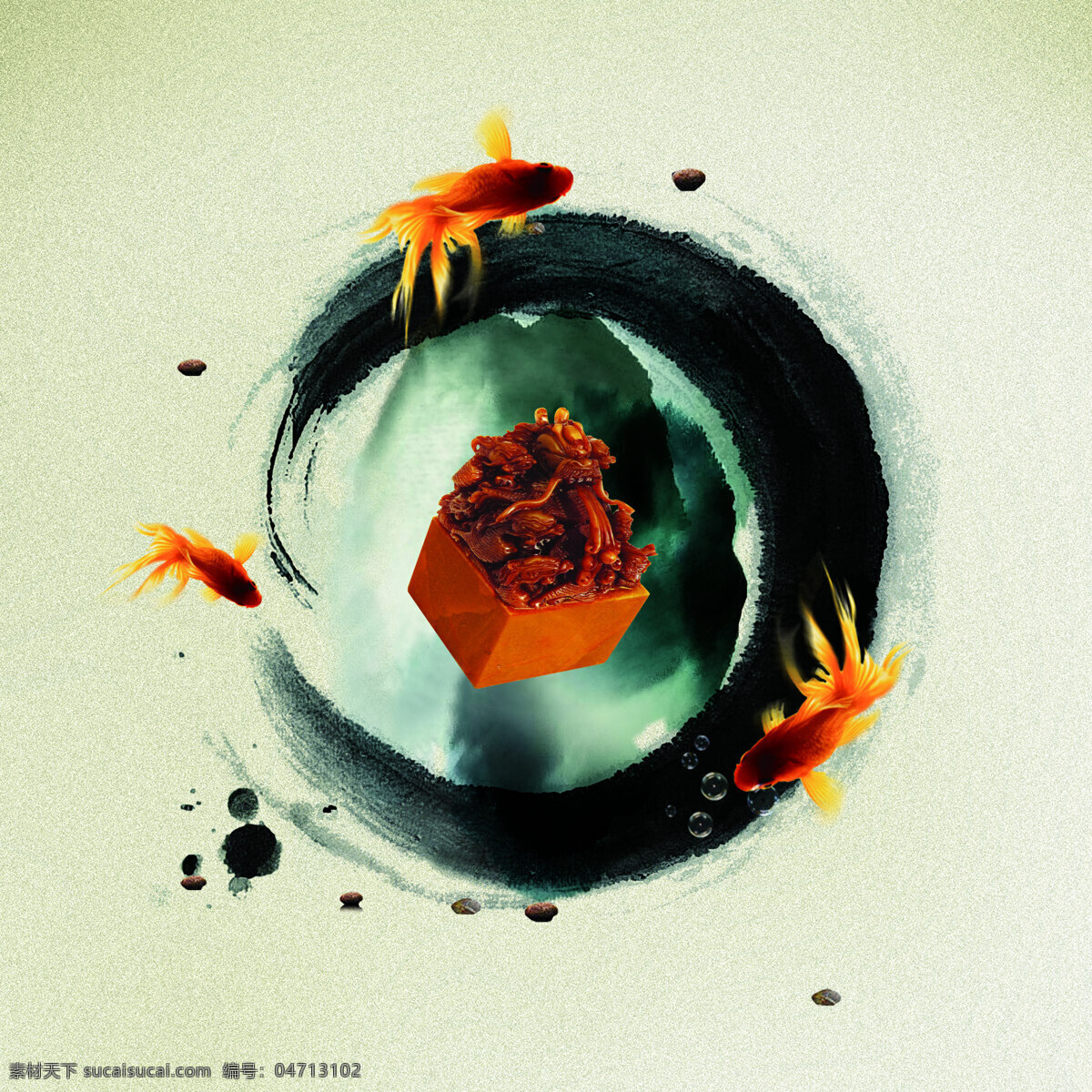 水墨 鲤鱼 水墨鲤鱼 装饰素材 高清水墨名画 无 框 画 高清