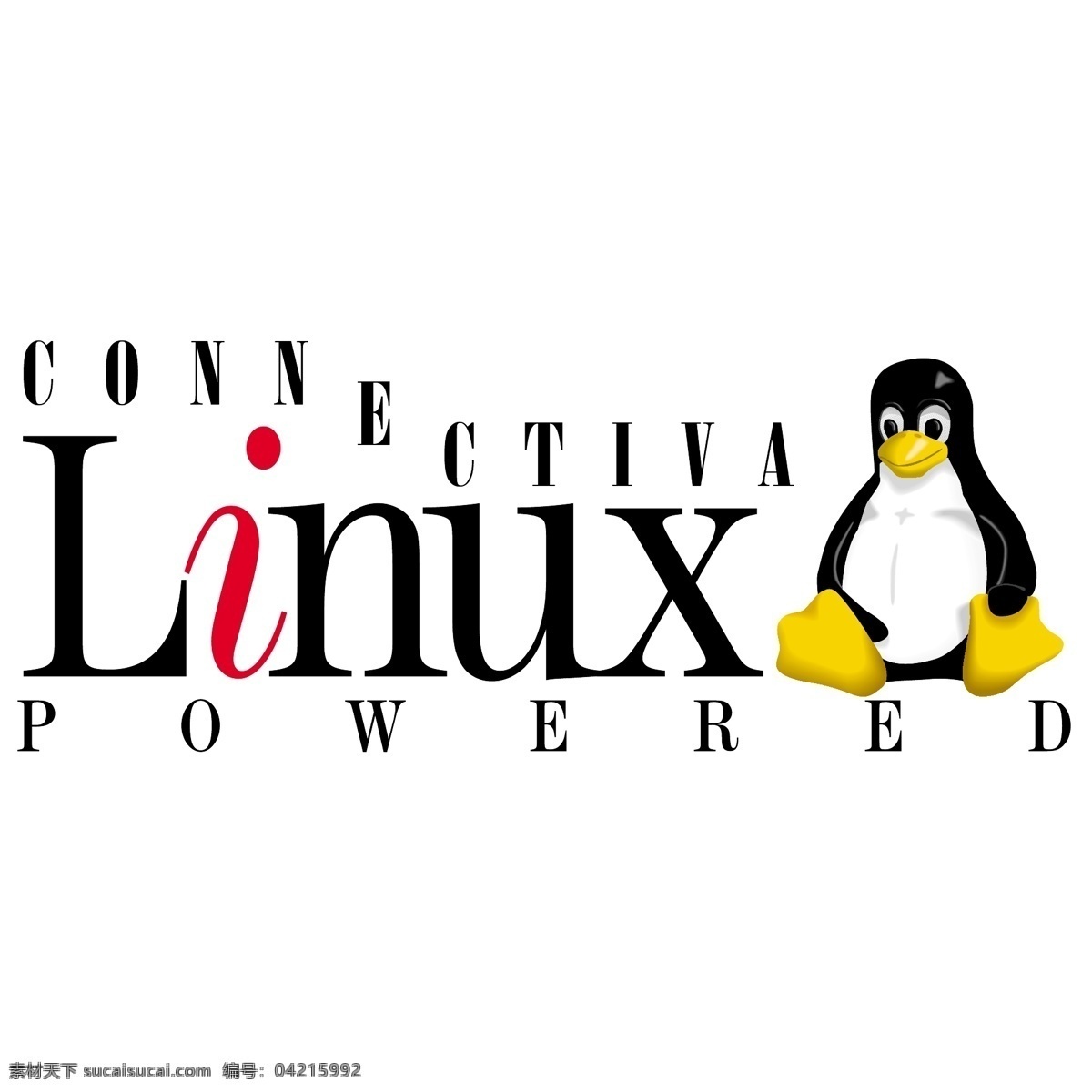 自由 connectiva linux 标志 白色