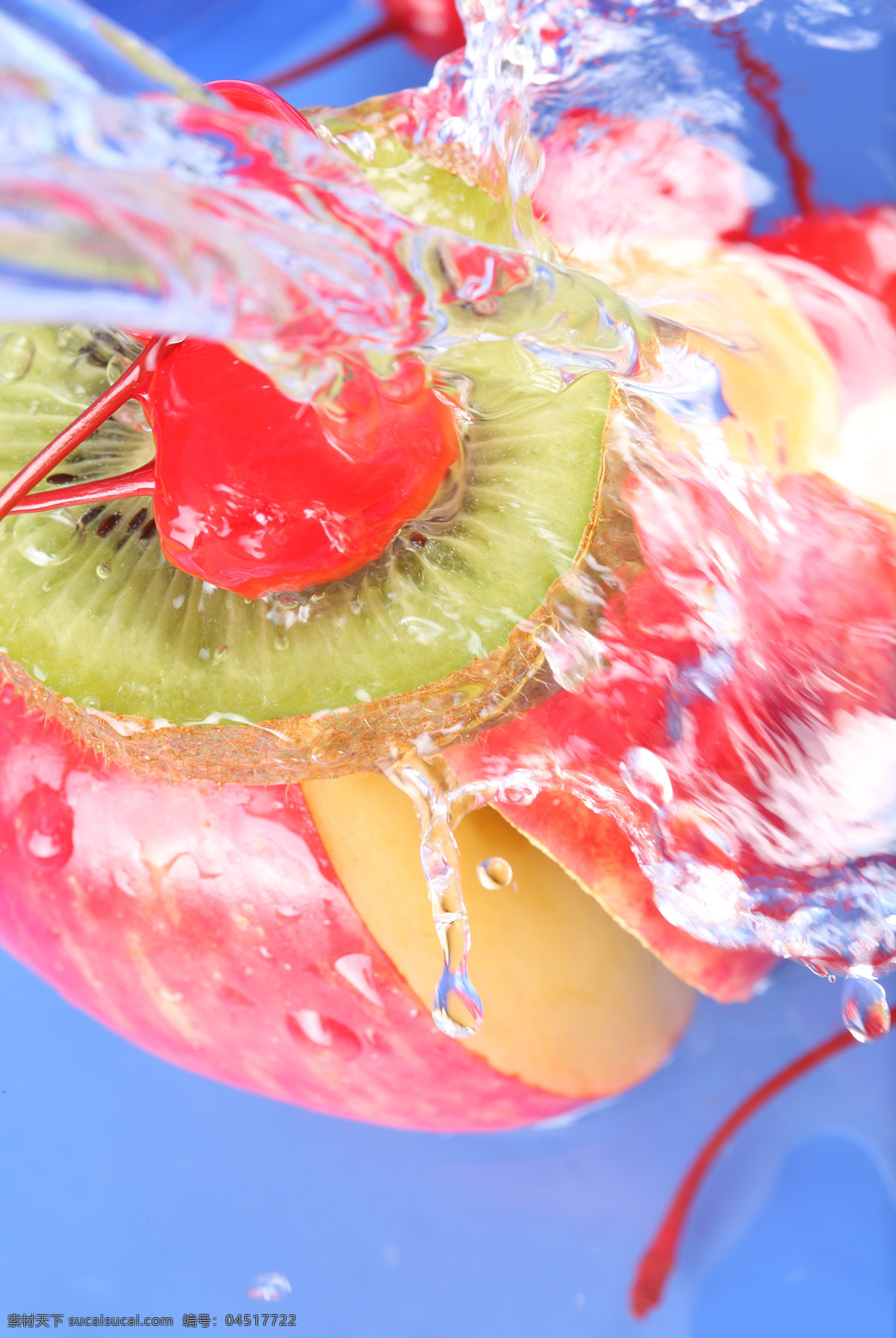动感 水果 水花 苹果 猕猕桃 果蔬 美味水果 新鲜水果 水果蔬菜 餐饮美食 水果图片