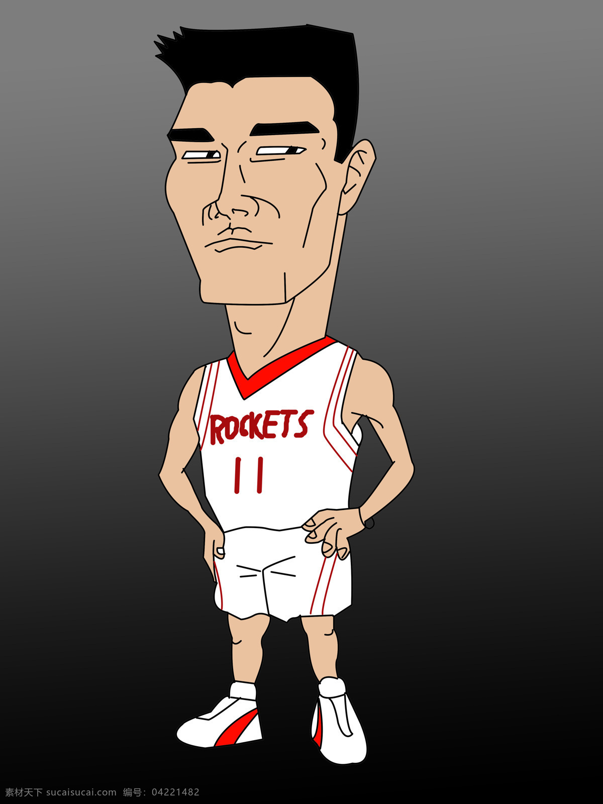 nba 动漫动画 动漫人物 火箭 篮球 姚明 姚明设计素材 姚明模板下载 休斯敦 psd源文件
