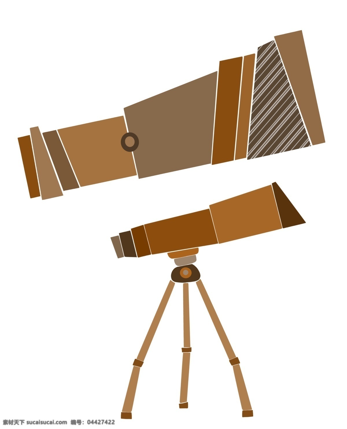 生活 旅游 望远镜 远视 镜 生活旅游 科学 手绘风格 插图 装饰插图 远视镜 情景装饰
