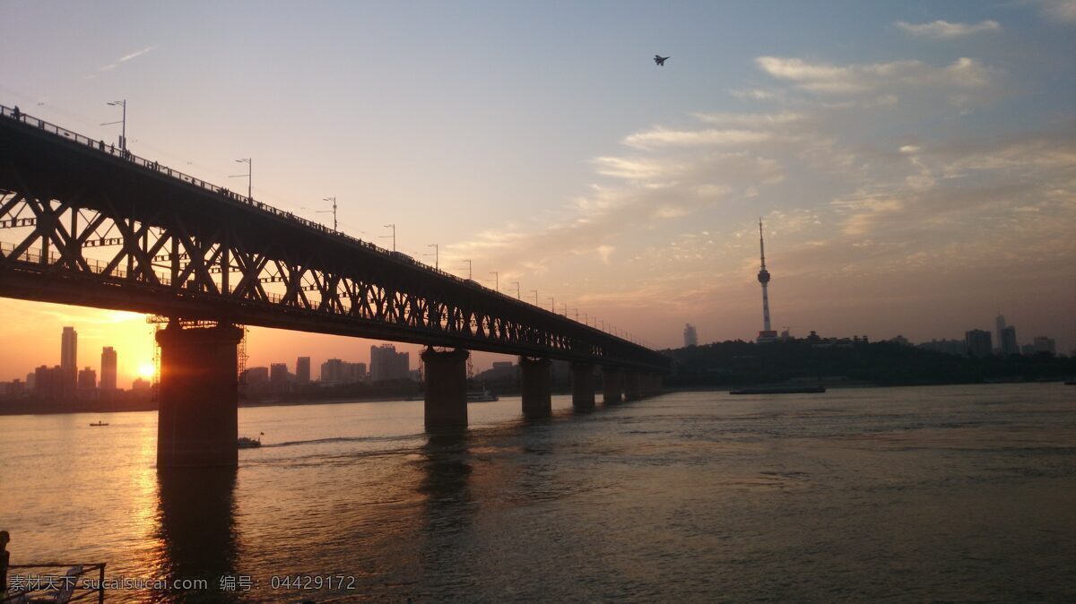 长江大桥 黄昏 武汉 长江 大桥 江水 旅游摄影 国内旅游 黑色