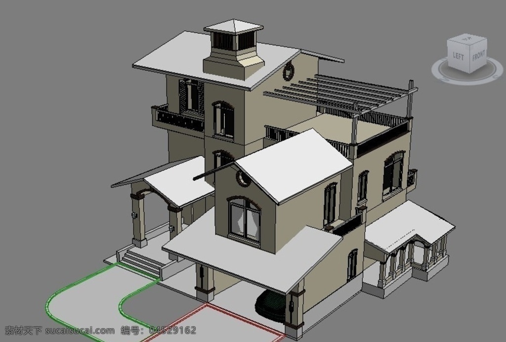 别墅 3dmax 模型 独立别墅模型 建模 山野别墅 模型渲染 模型建模 3d设计 室外模型 max
