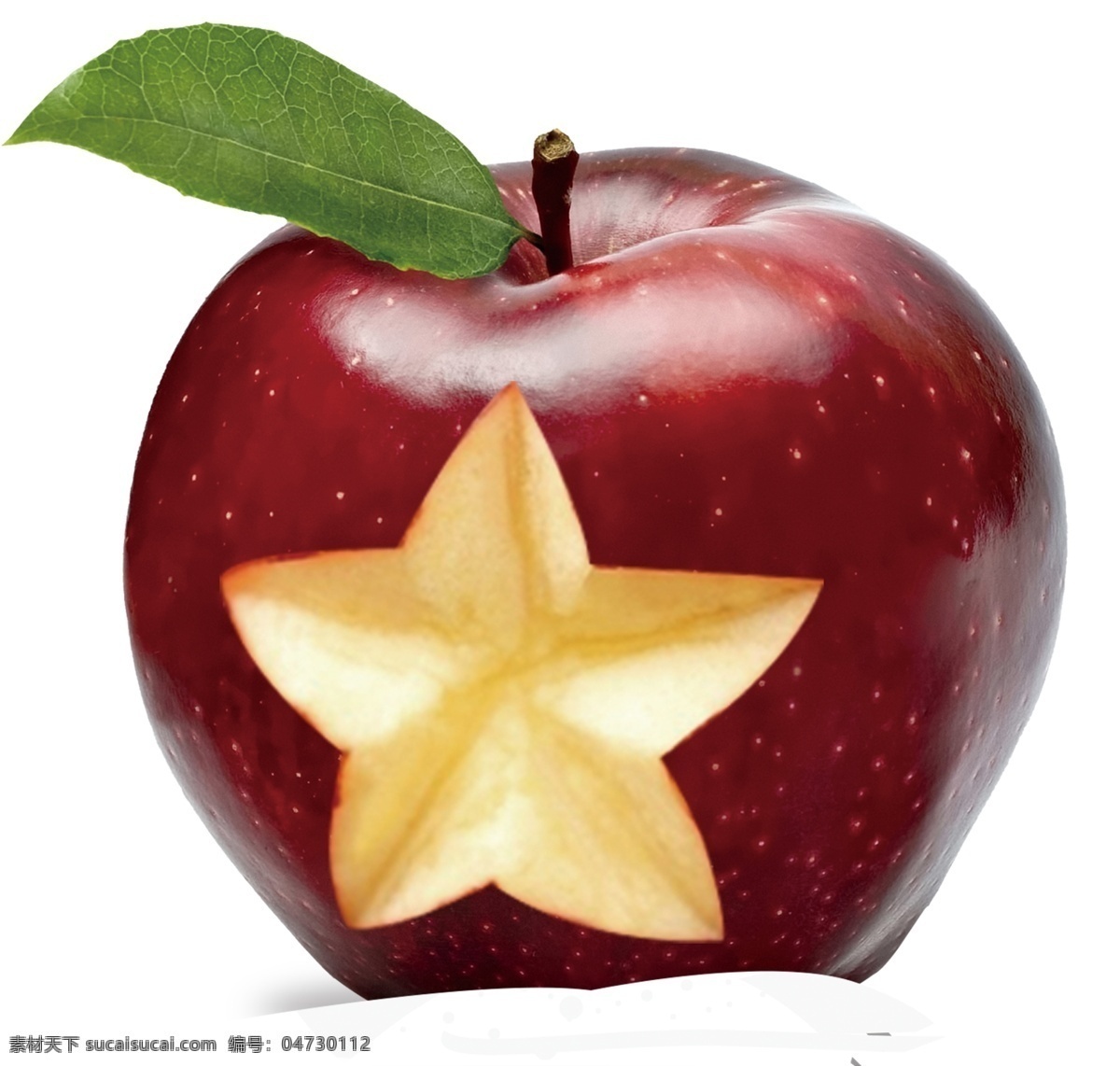 创意 平安 果 元素 苹果 五角星 红色 叶子 水果