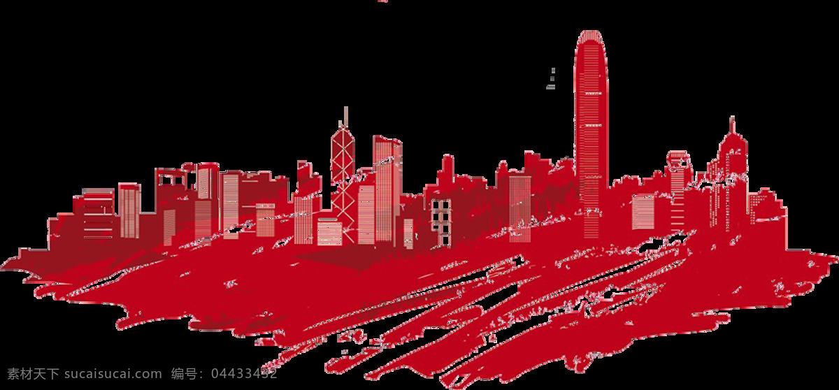 城市 建筑 插画 装饰 海报 png格式
