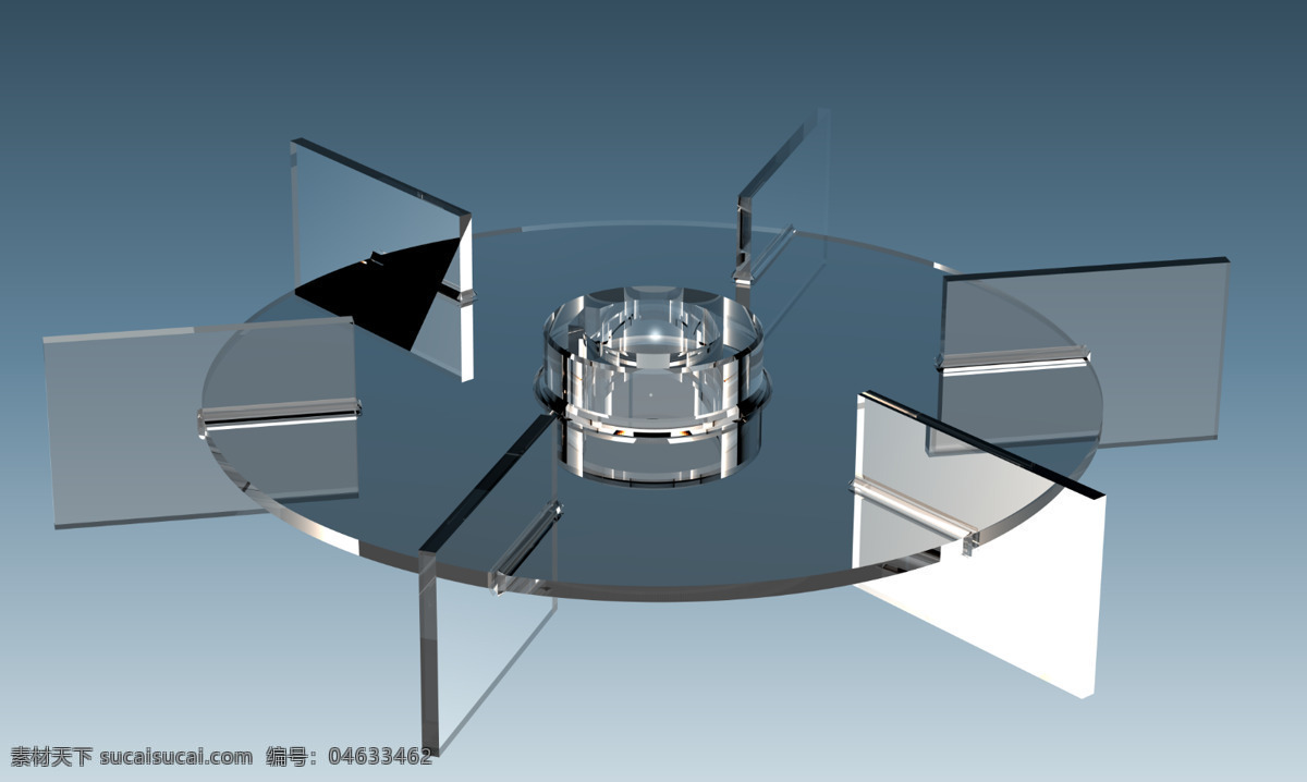 rushton 涡轮 盘 叶片 叶轮 搅拌 桨 反应堆 3d模型素材 建筑模型