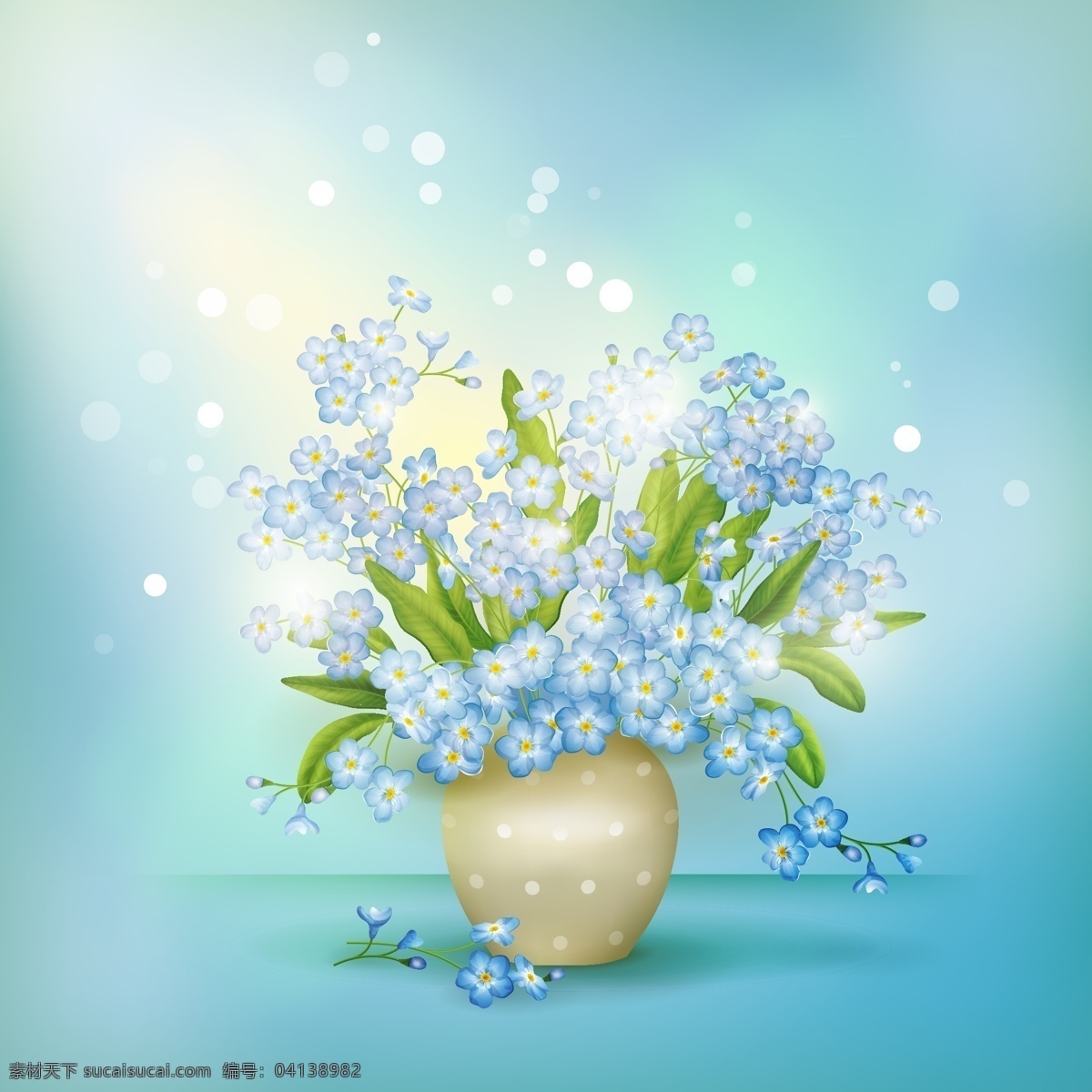 蓝色的花束 花瓶 植物 蓝色 花束 唯美