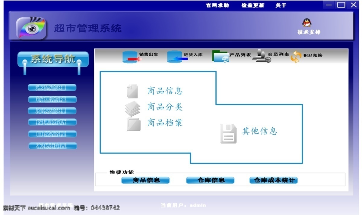 超市 管理 页面 网页页面 系统 商品管理 psd源文件