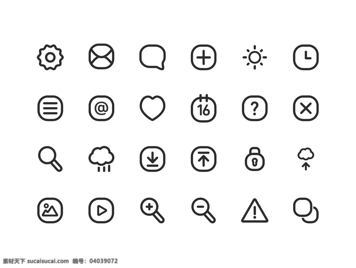 黑色 线条 icon 图标 集 图标设计 icon设计 icon图标 网页图标 设置图标 邮箱图标 信息图标 时钟图标 日历图标 收藏图标 锁图标