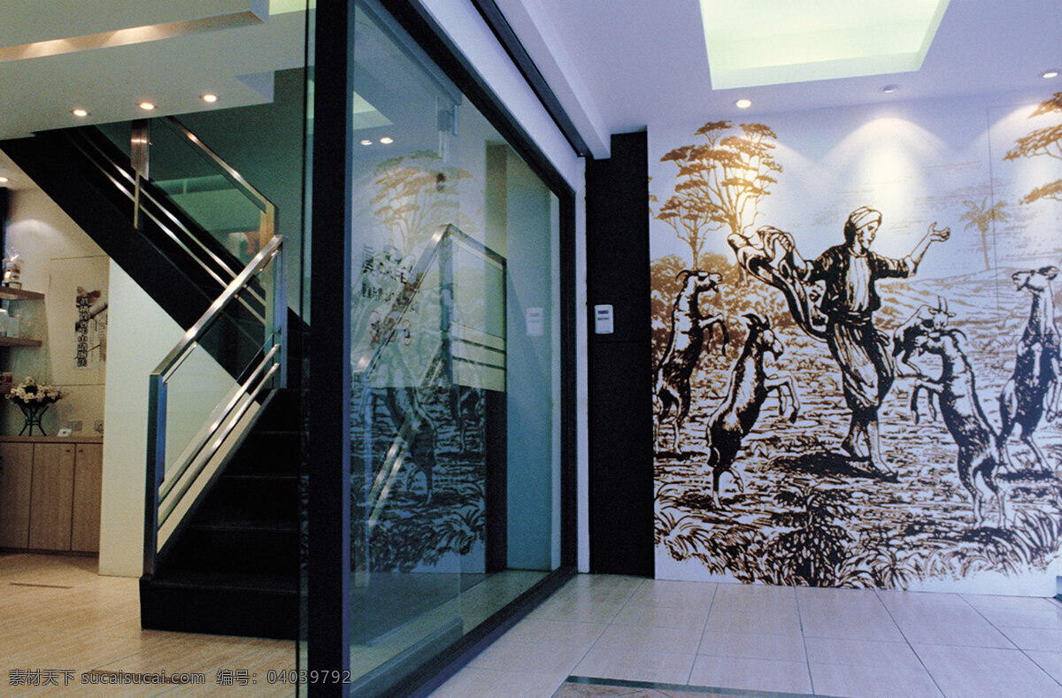 欧式 油画 背景 墙 室内设计 背景墙 家庭客厅 油画室内设计 家居装饰素材