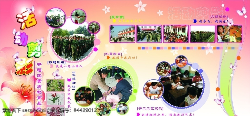 活动剪影 科普 素质教育基地 科普宣传栏 展板模板 矢量