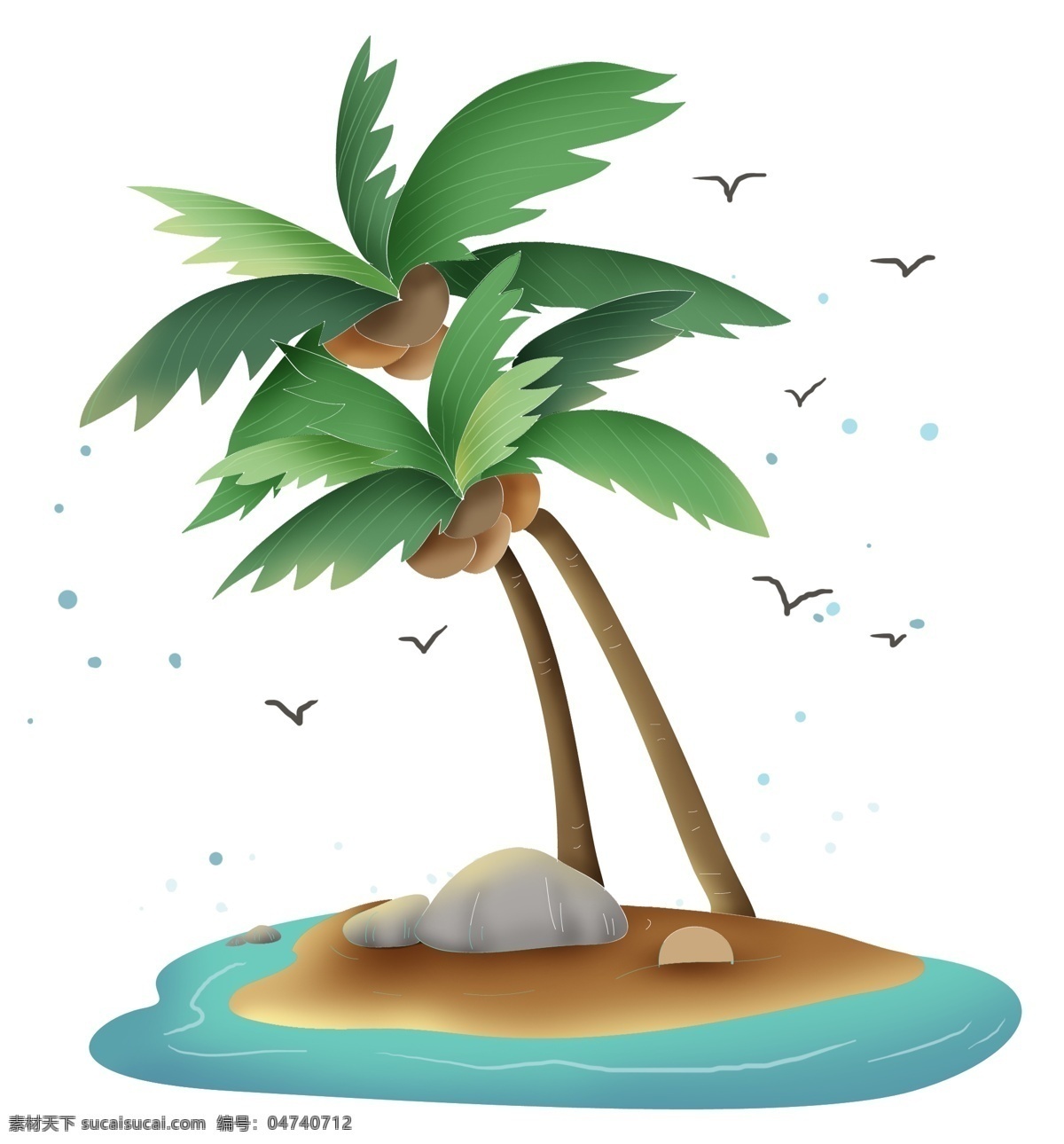 夏日 海岛 度假 海边 椰子树 夏日海岛度假 暑期旅游 避暑海边度假 游泳 椰树 叶子 沙滩 云朵 海鸥 大海 海岛旅游