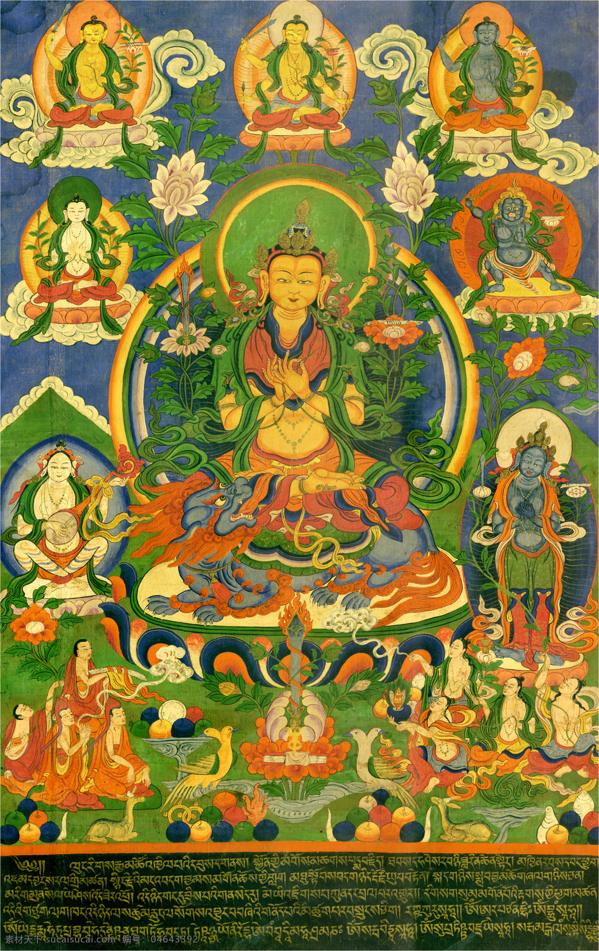 唐卡 佛教 藏传佛教 佛 宗教 宗教信仰 菩萨 西藏 民族 工艺 花纹 藏文 绘画 艺术 绘画书法 文化艺术