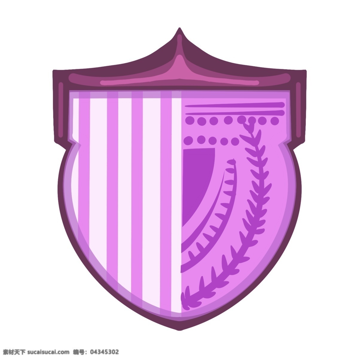 紫色盾牌装饰 盾牌 装饰 紫色