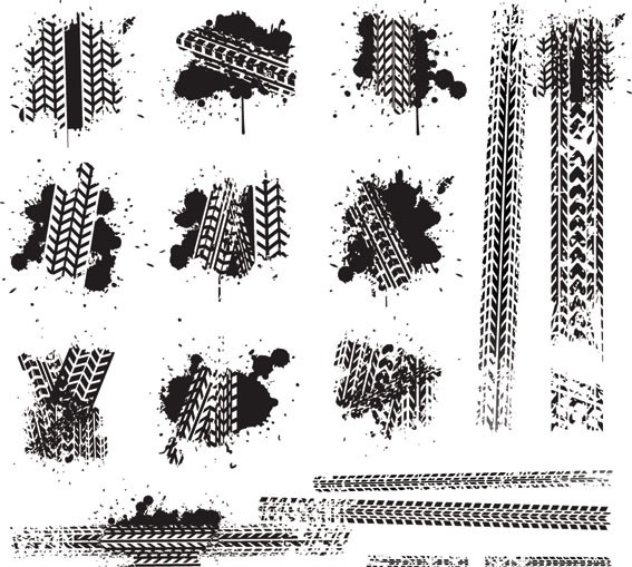 轮胎痕迹 轮胎 痕迹 压印 纹理 潮流 墨迹 墨点 泼墨 背景 底纹 矢量素材 其他矢量 矢量