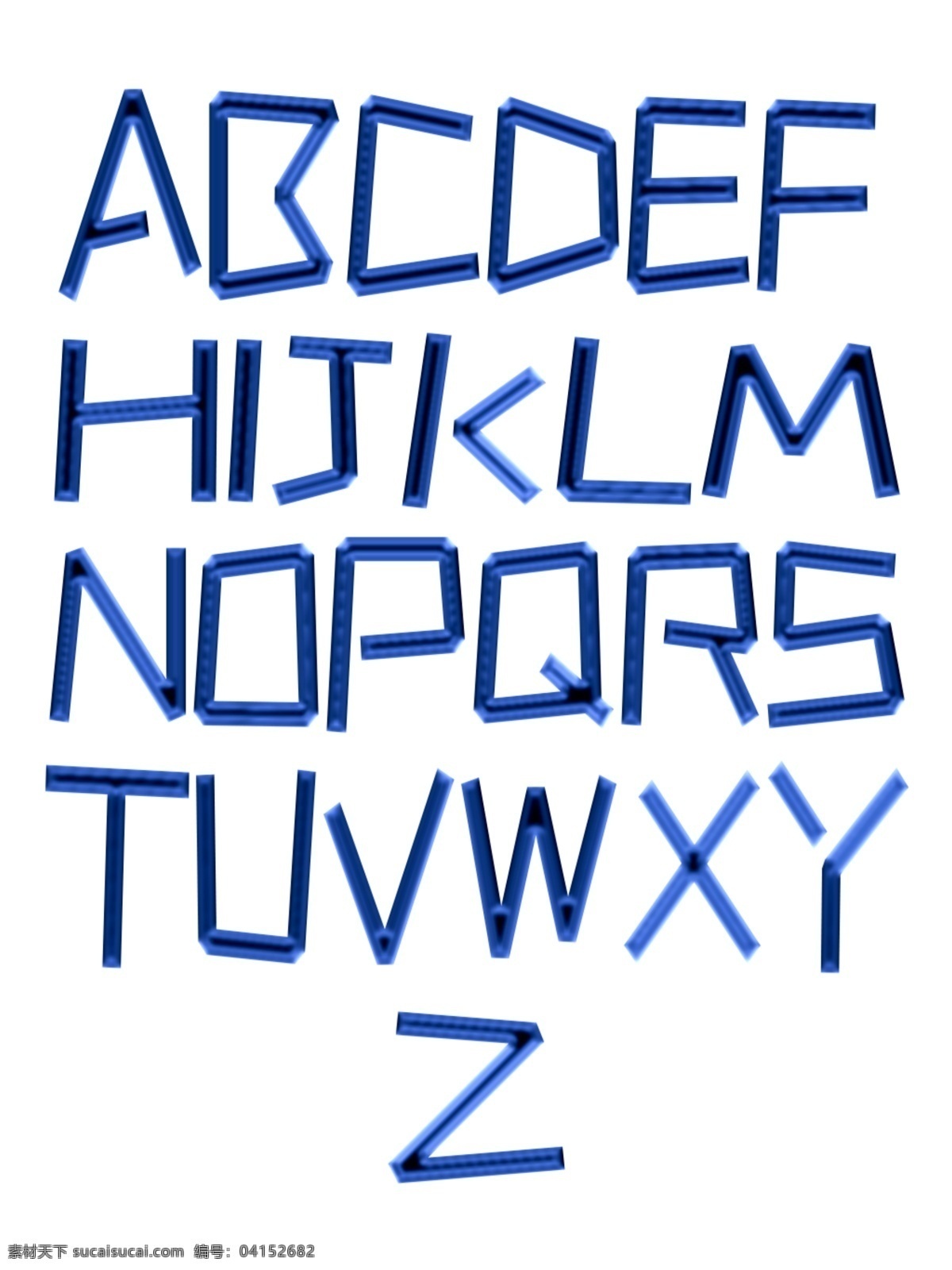 几何 创意 科技 风 英文 字母 蓝色 英语 科技风 二十六字母