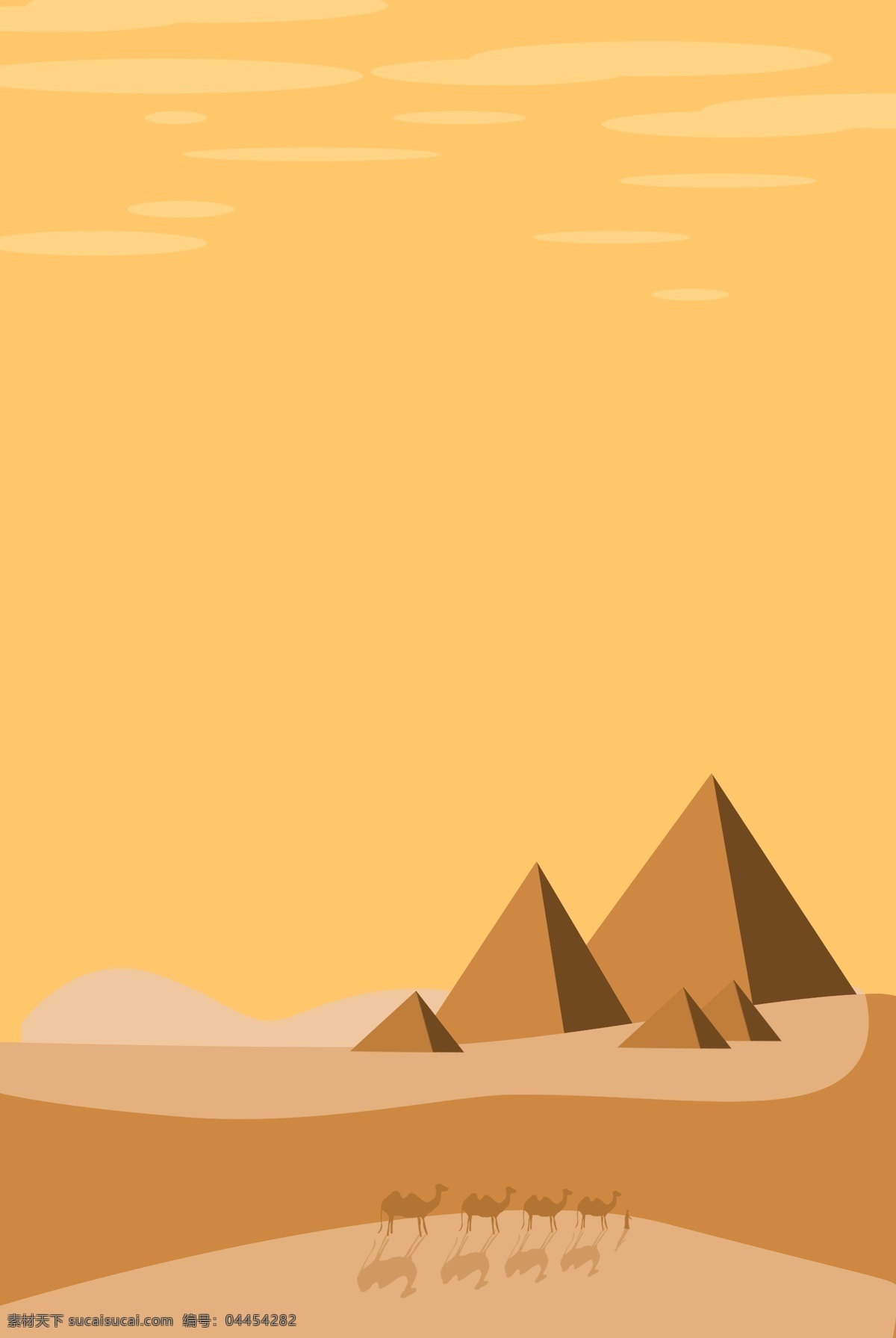 简约 沙漠 风景旅游 海报 背景 沙漠风景 自然风光 旅游 黄色 骆驼 黄沙 沙漠背景 旅游背景