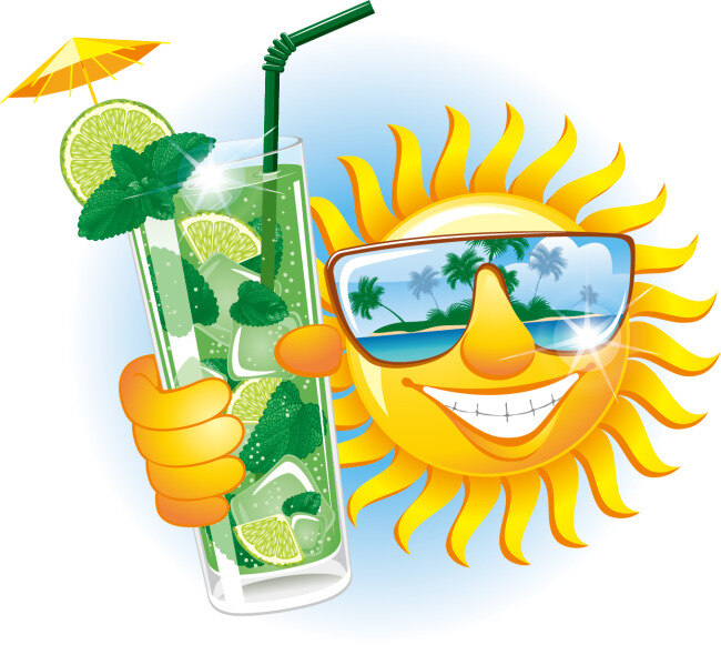 喝 饮料 的卡 通 矢量 太阳 杯子 超酷 墨镜 太阳镜 吸管 饮品 矢量图 其他矢量图