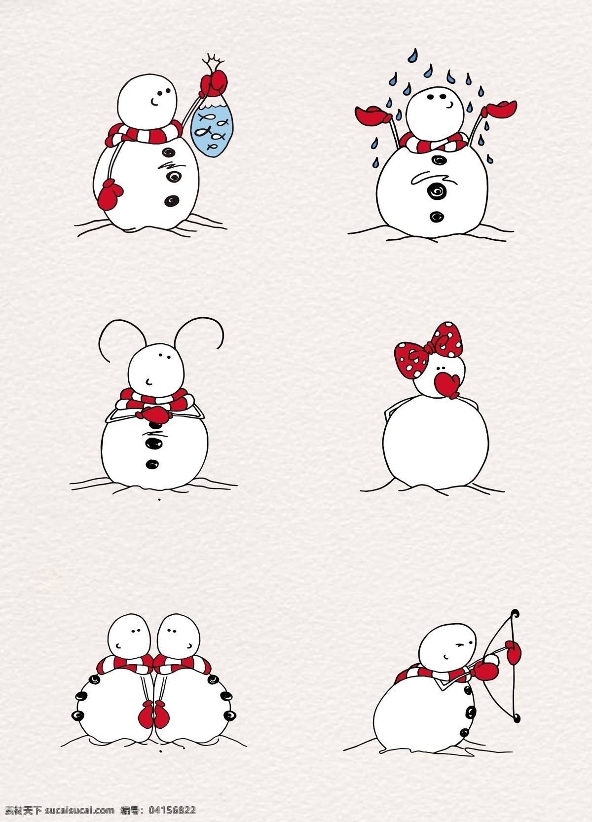 漫 画风 手绘 线条 雪人 圣诞节 冬季 大雪 漫画 立冬 冬至 小雪 雪人素材
