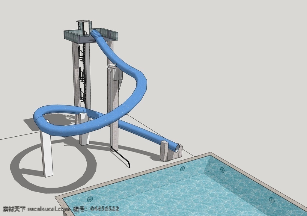 滑水梯 水滑梯 喷水设施 水上乐园 游乐园 游乐场 儿童游乐 儿童游乐园 景观设施 草图大师 草图大师模型 儿童设施模型 环境设计 景观设计 skp